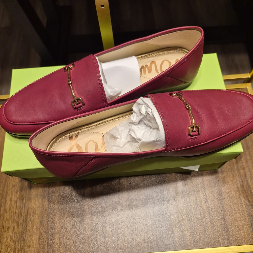 NEW SAM EDELMAN Classic Women's LORAINE Loafers in Merlot(red) - Picture 2 of 3